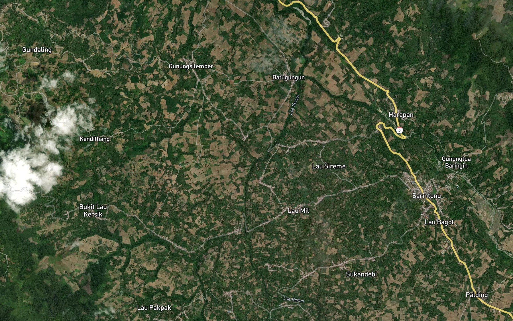 Satellite map of the Lae Kersik