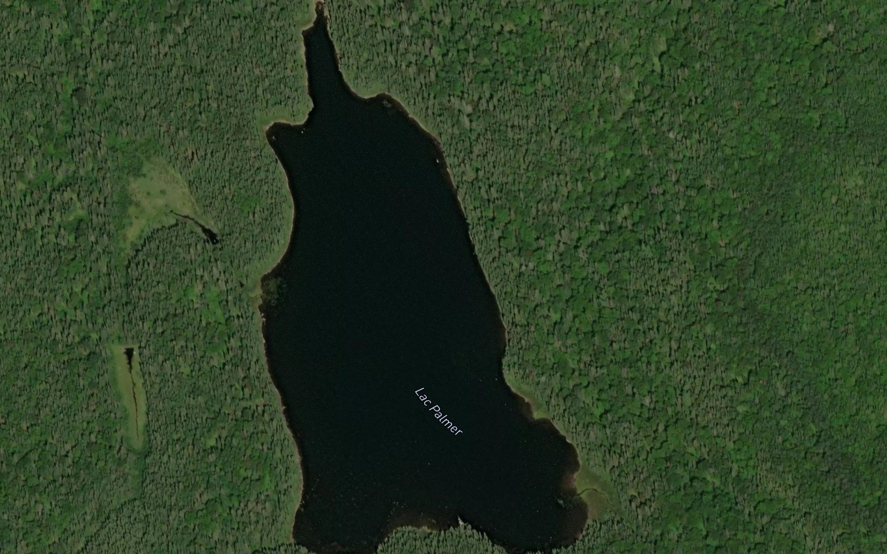 Satellite map of the Lac Palmer