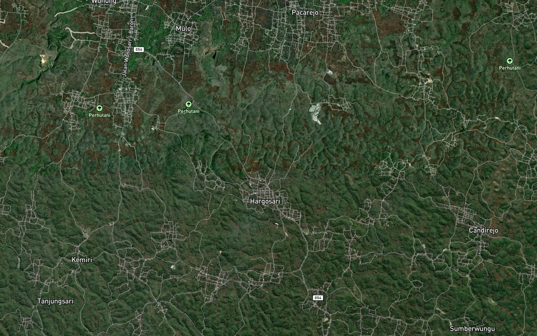 Satellite map of the Telaga Mojeng