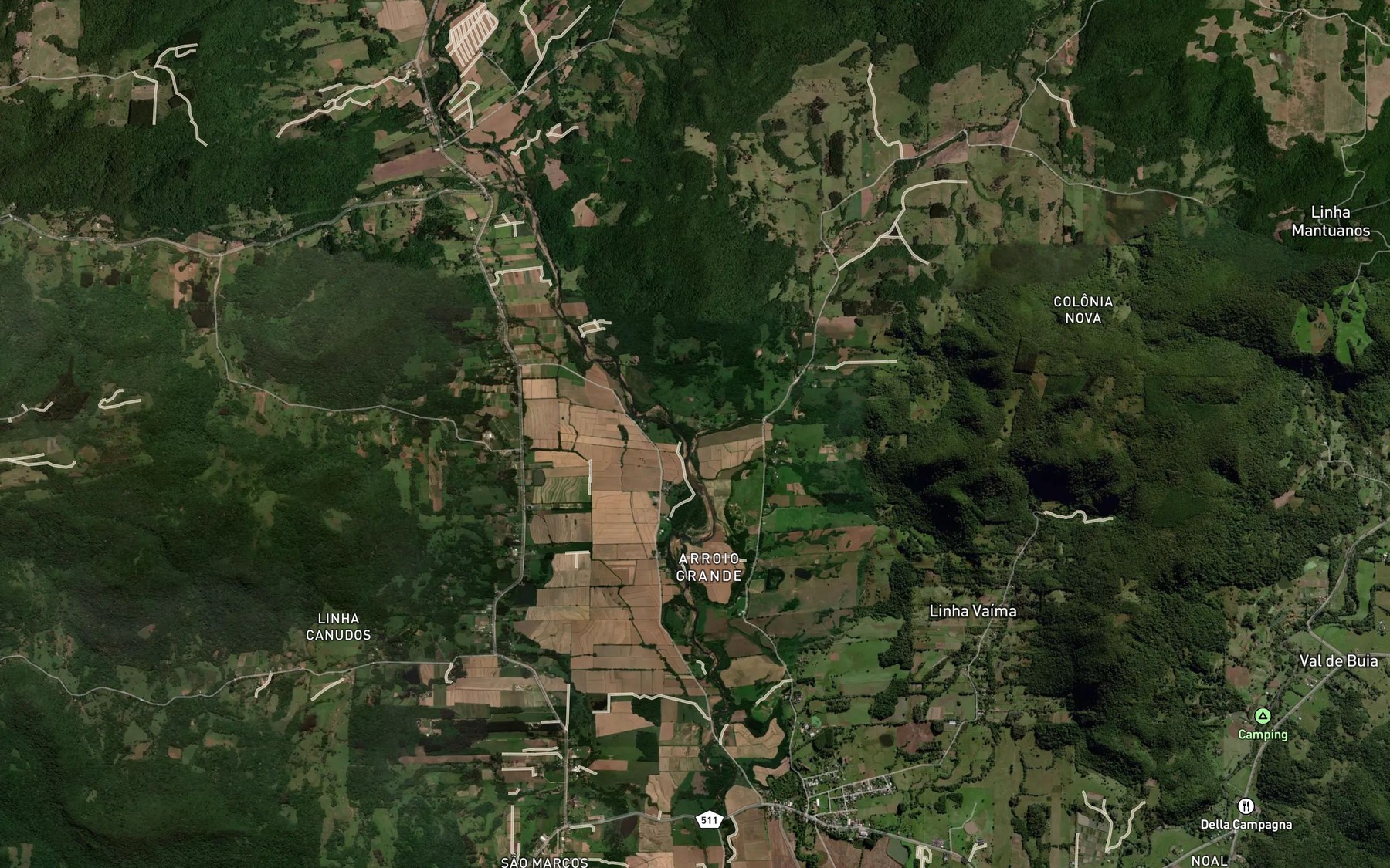 Satellite map of the Arroio Lobato