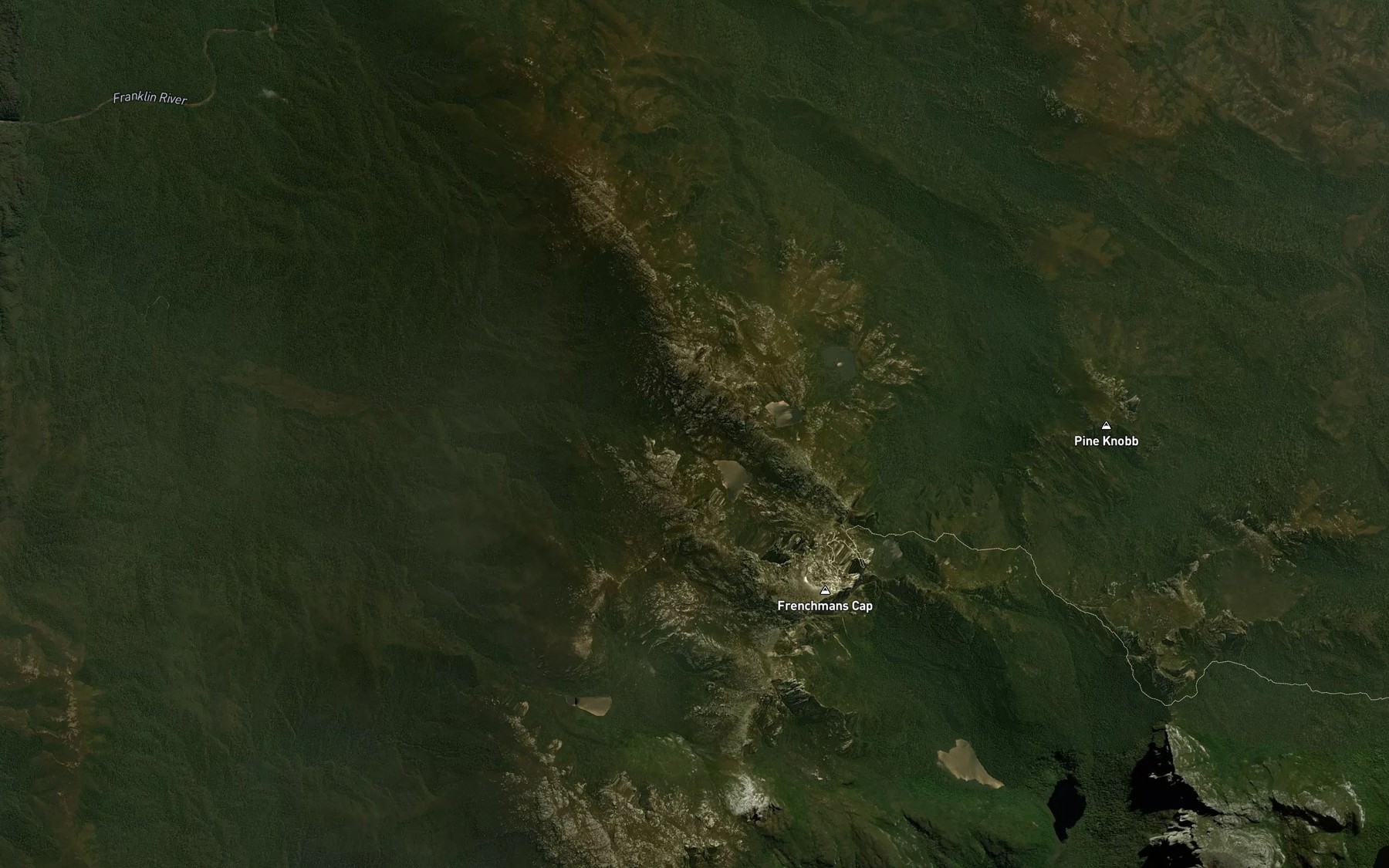 Satellite map of the Lake Gwendolen