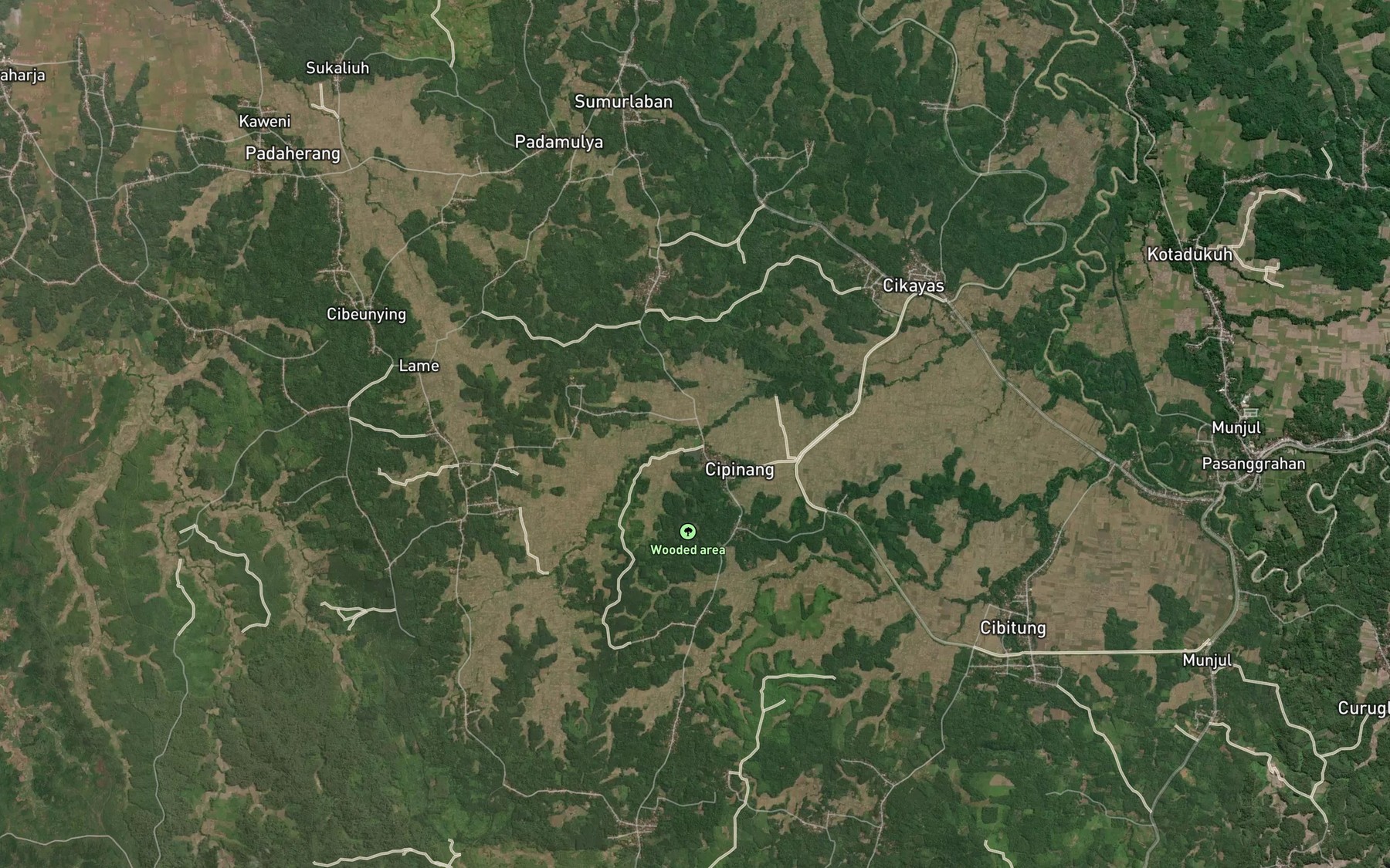 Satellite map of the Ci Beumbeu