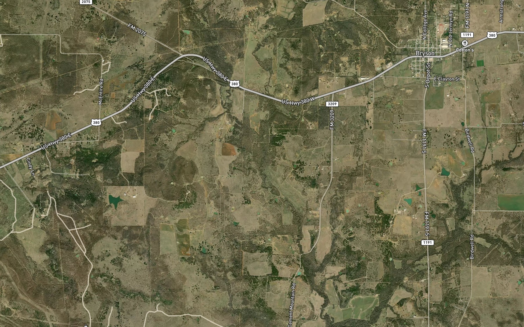 Satellite map of the West Rock Creek