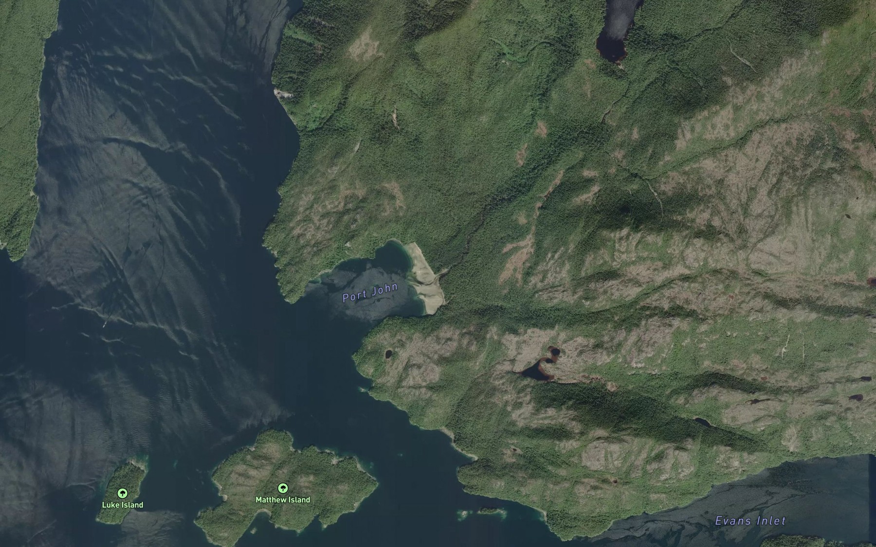 Satellite map of the Hook Nose Creek