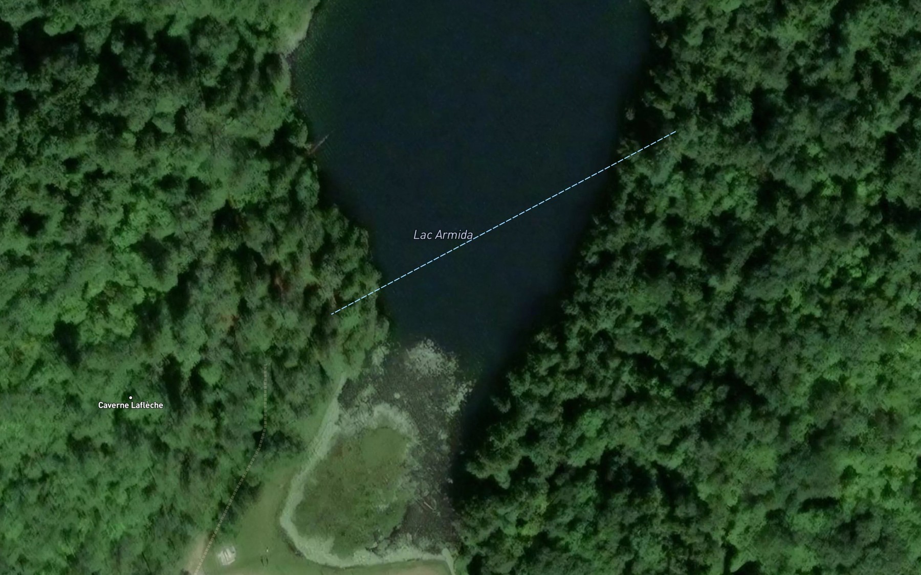 Satellite map of the Lac Armida