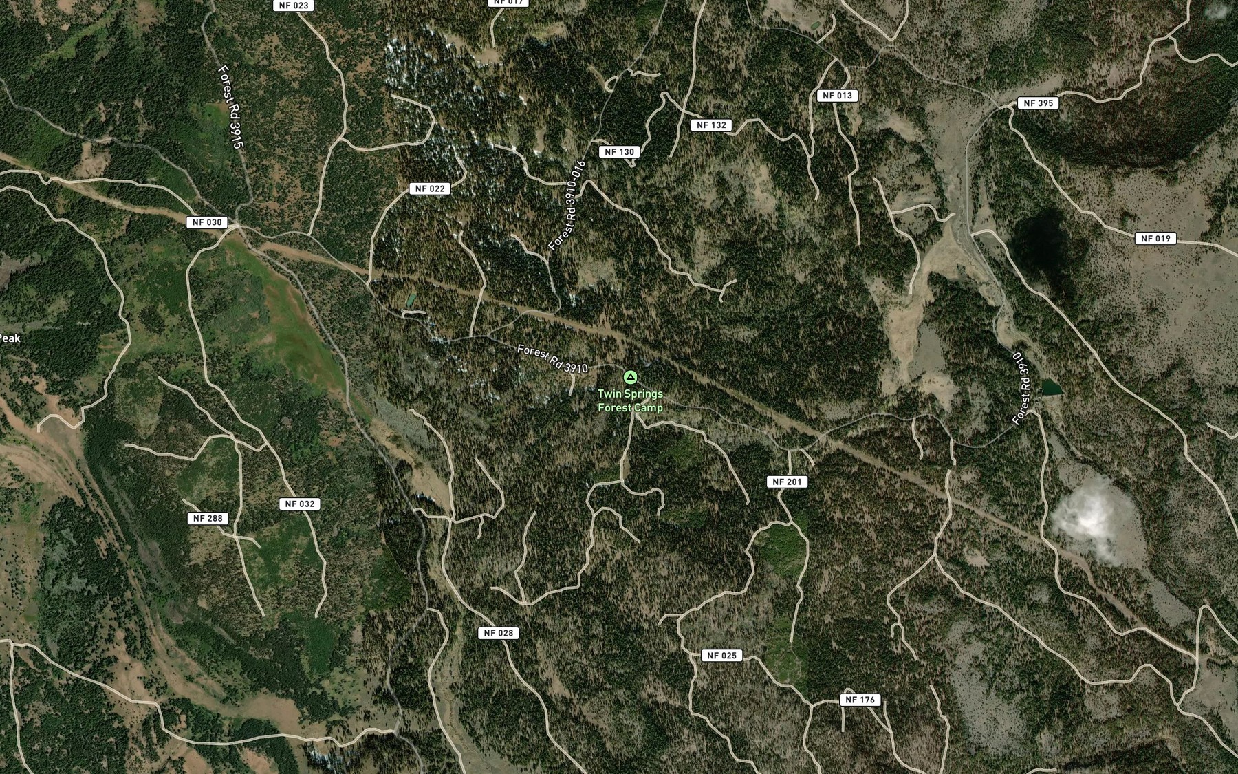 Satellite map of the Twin Spring