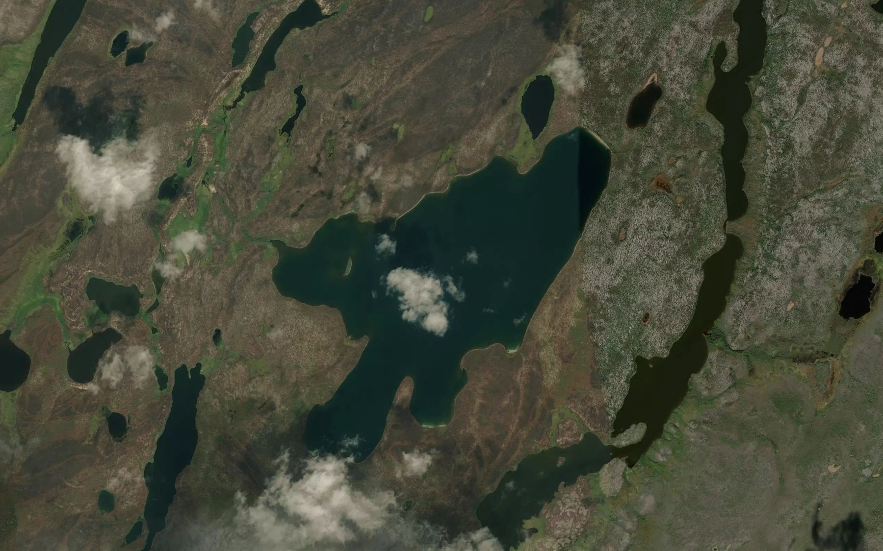 Satellite map of the Money Lake