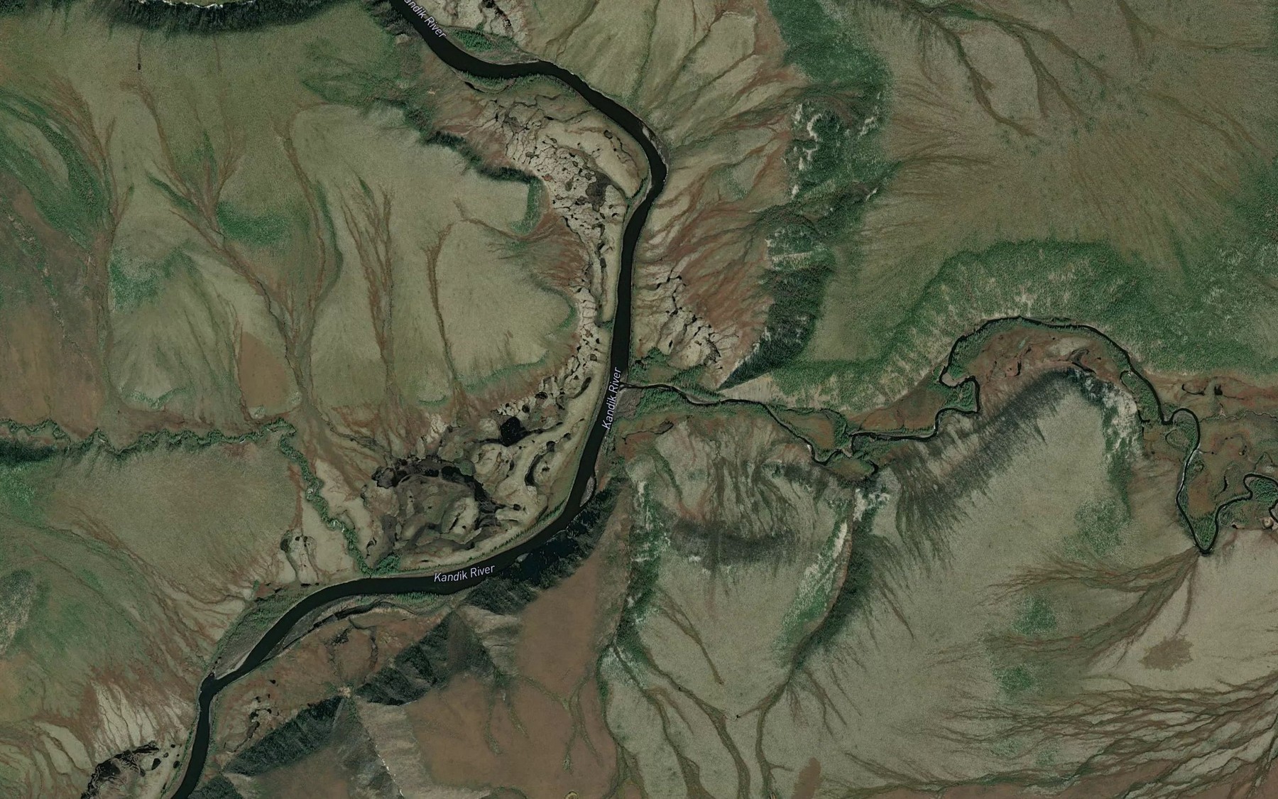 Satellite map of the Indian Grave Creek