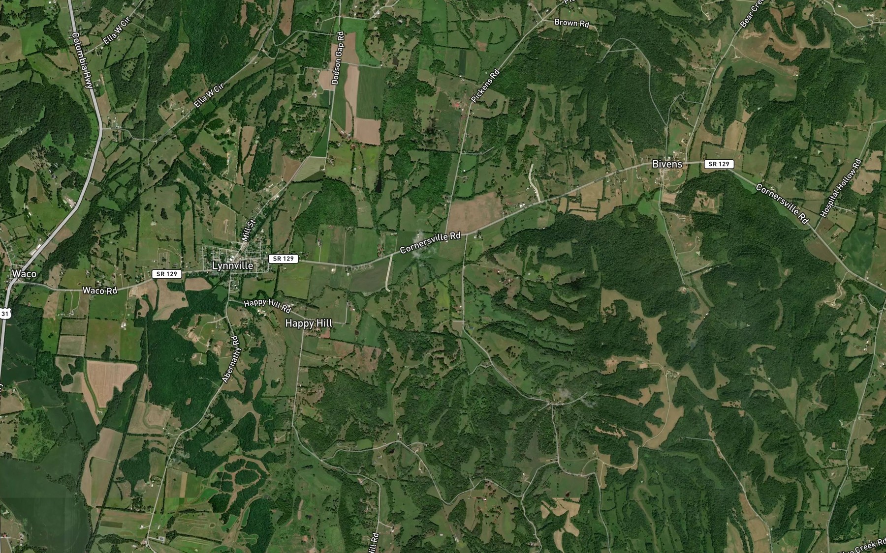 Satellite map of the Trade Branch