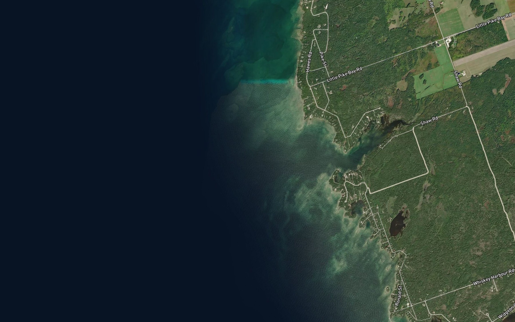 Satellite map of the Murton Reef
