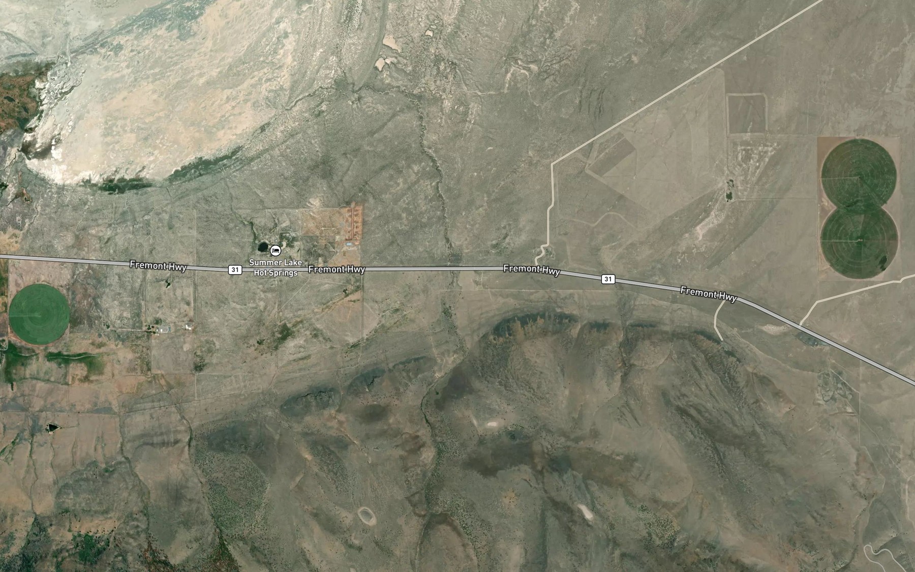 Satellite map of the Worlow Creek