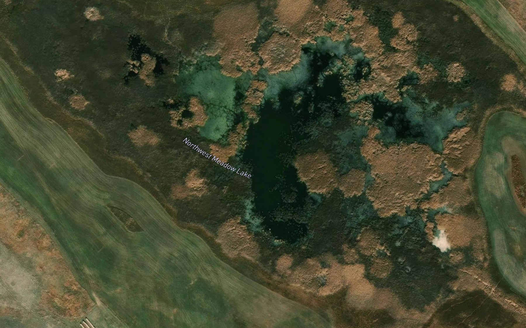 Satellite map of the Northwest Meadow Lake