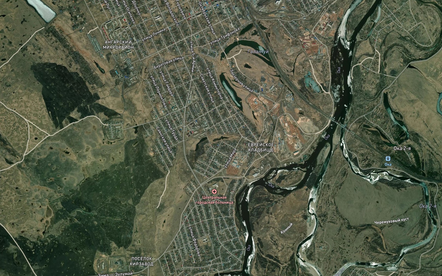 Satellite map of the Ozero Garan'kino