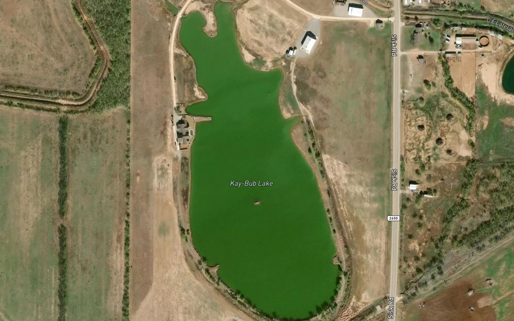 Satellite map of the Kay-Bub Lake
