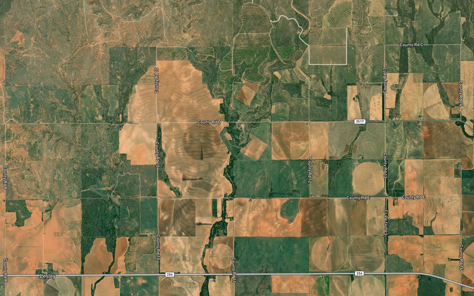 Satellite map of the Big John Mann Creek