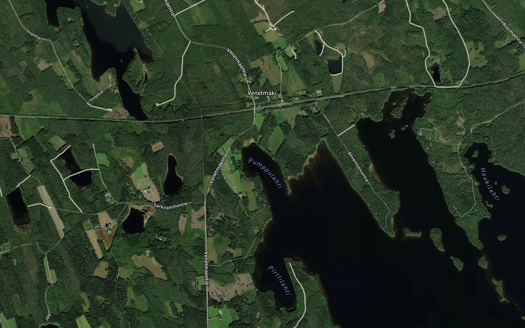 Satellite map of the Pumppulahti