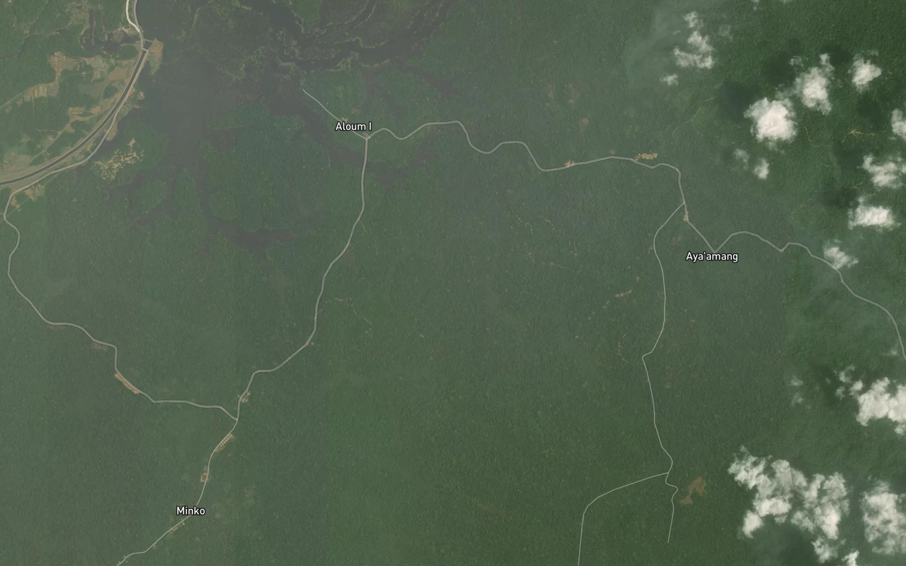 Satellite map of the Ndjong