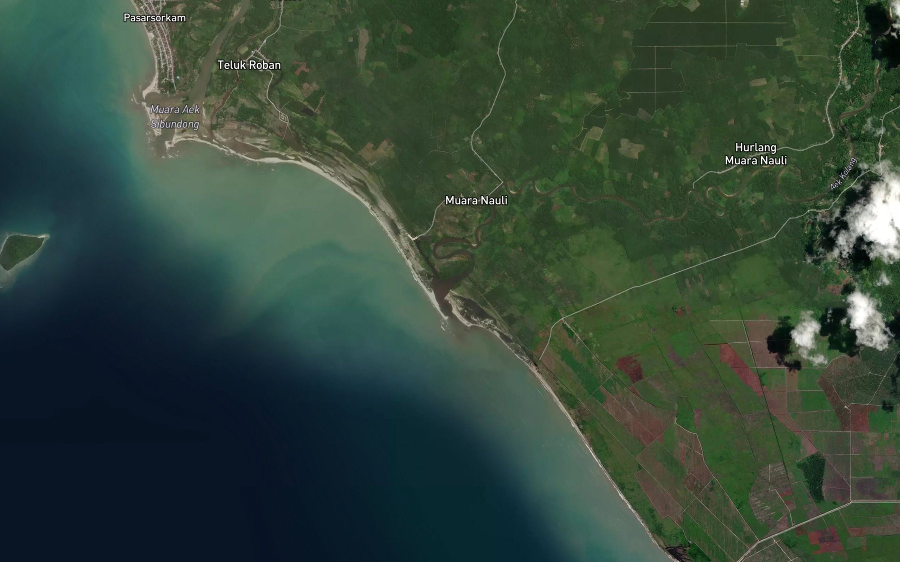 Satellite map of the Aek Kolang