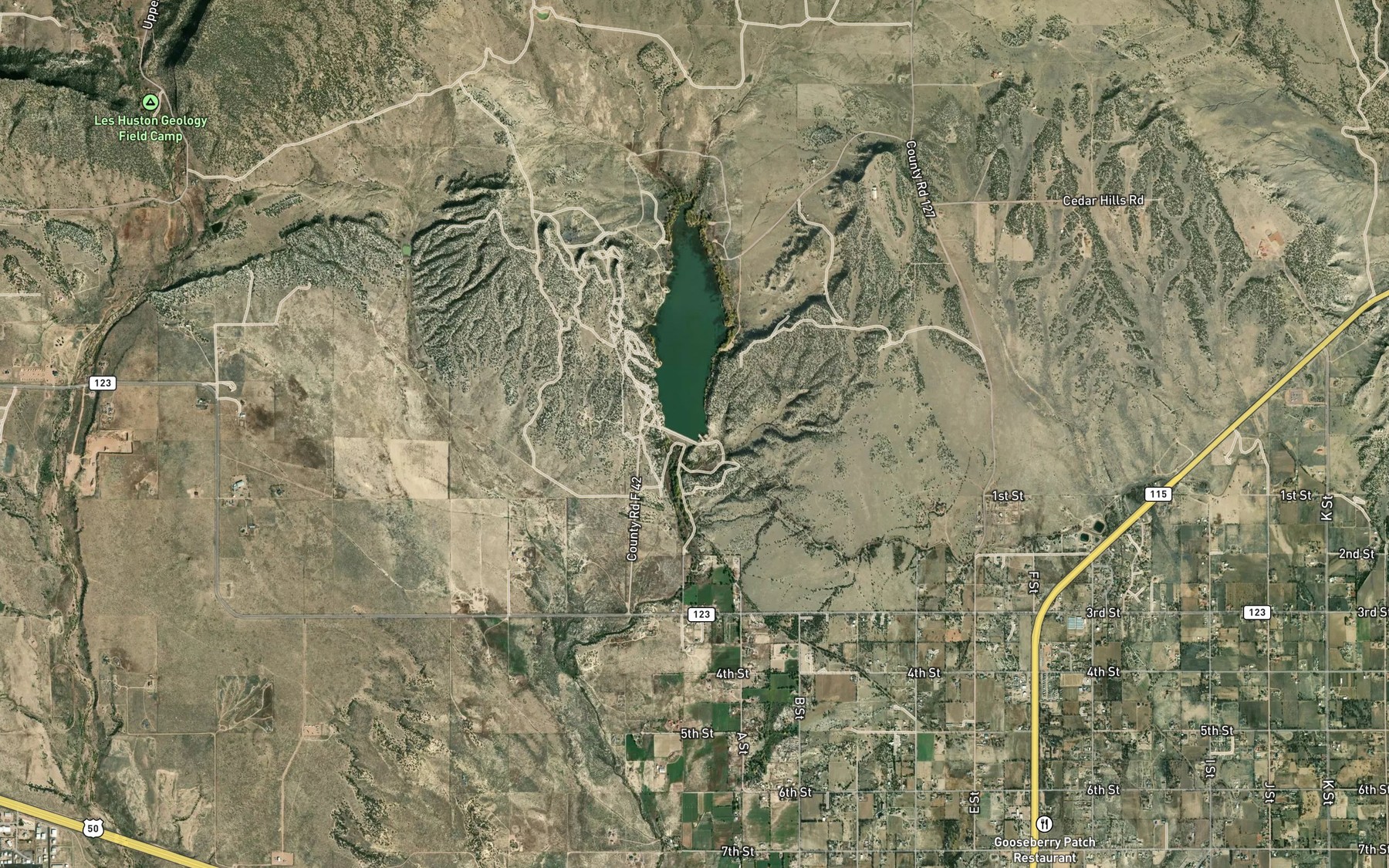 Satellite map of the Spot 5