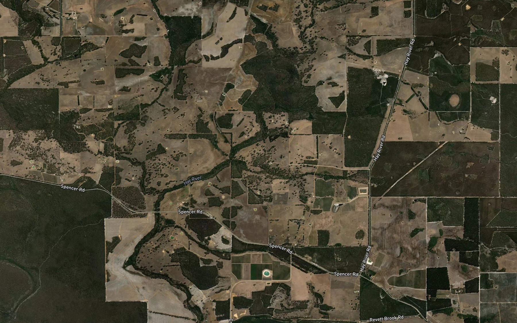 Satellite map of the Narrikup Brook