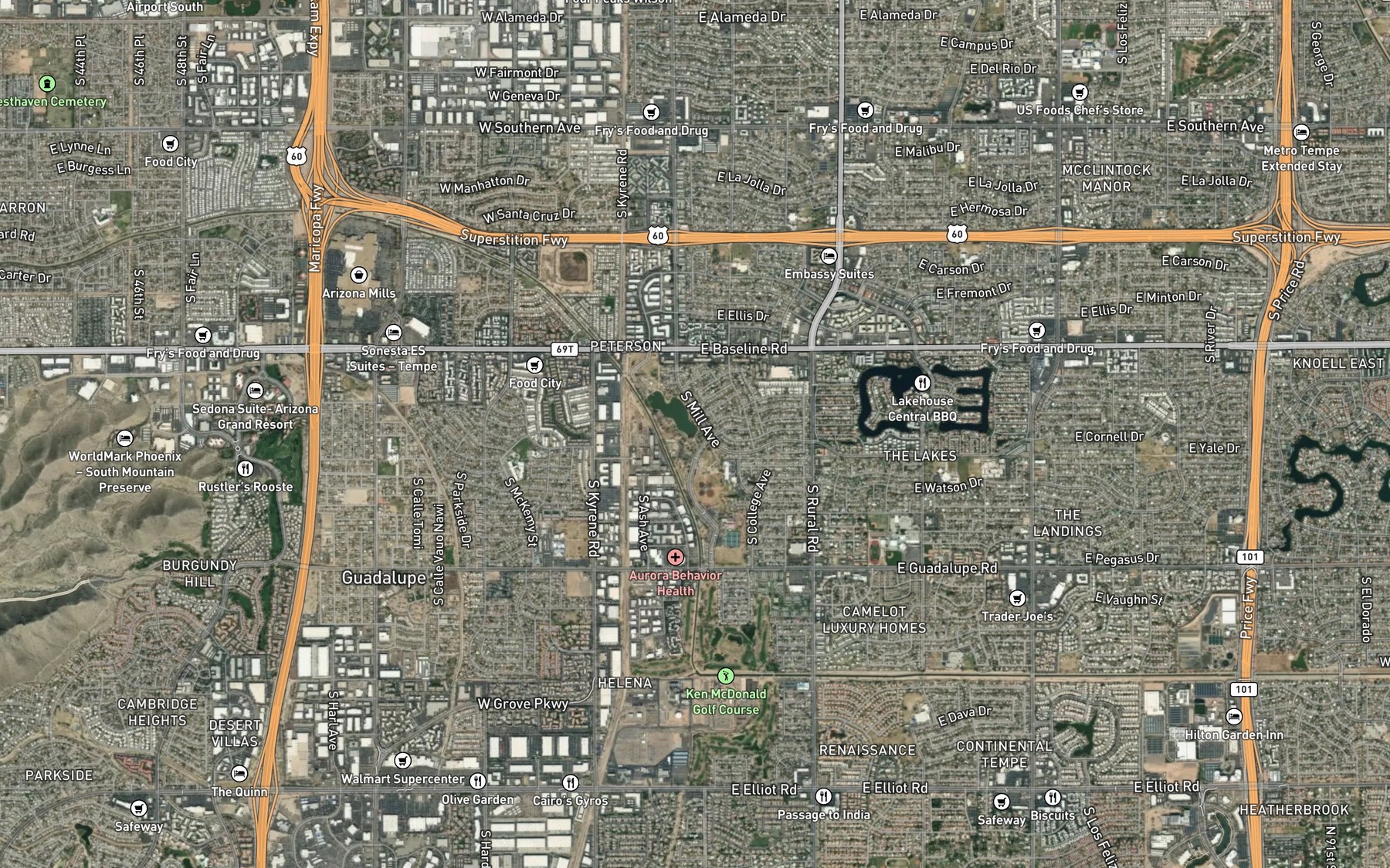 Satellite map of the Spot 3