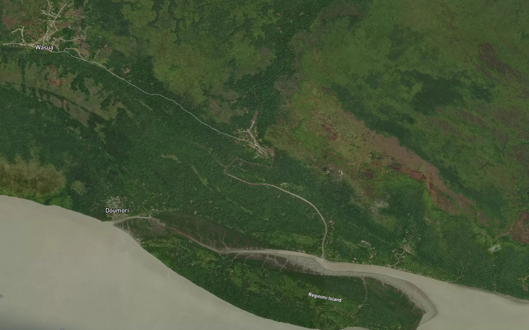 Satellite map of the Padaya Creek