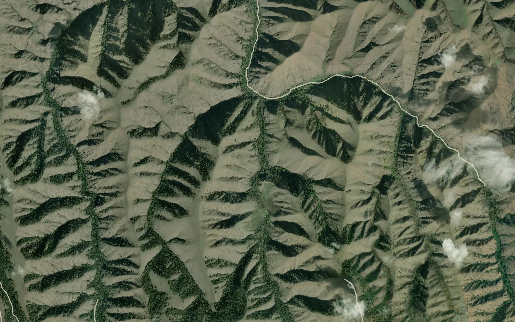 Satellite map of the Brushy Creek