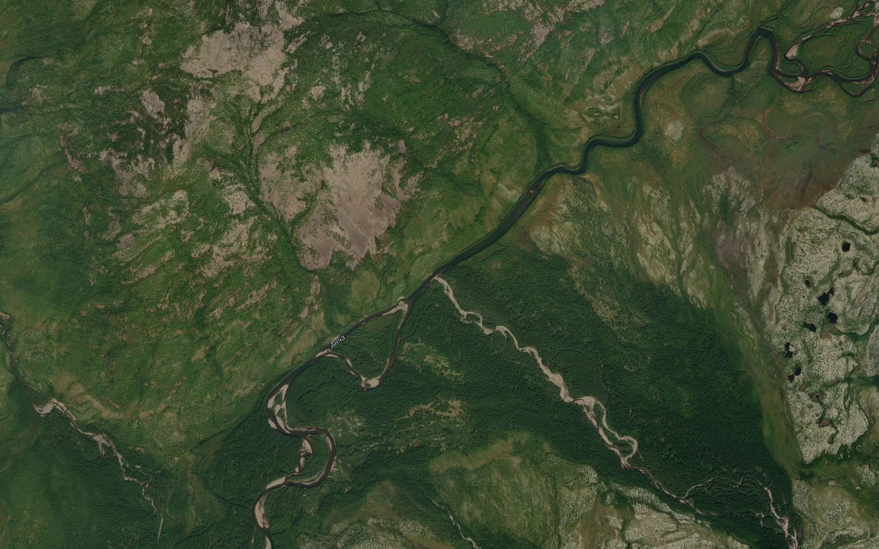 Satellite map of the Kheyule