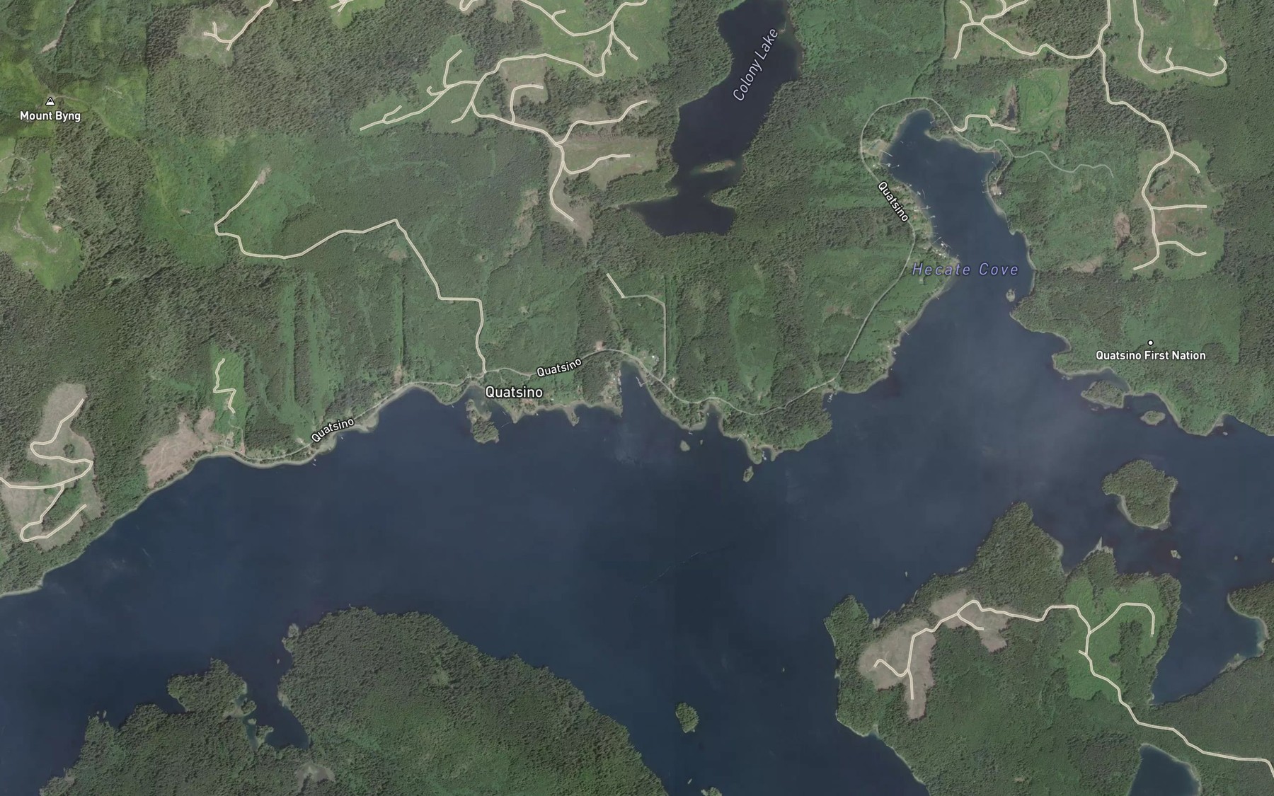 Satellite map of the Bergh Cove
