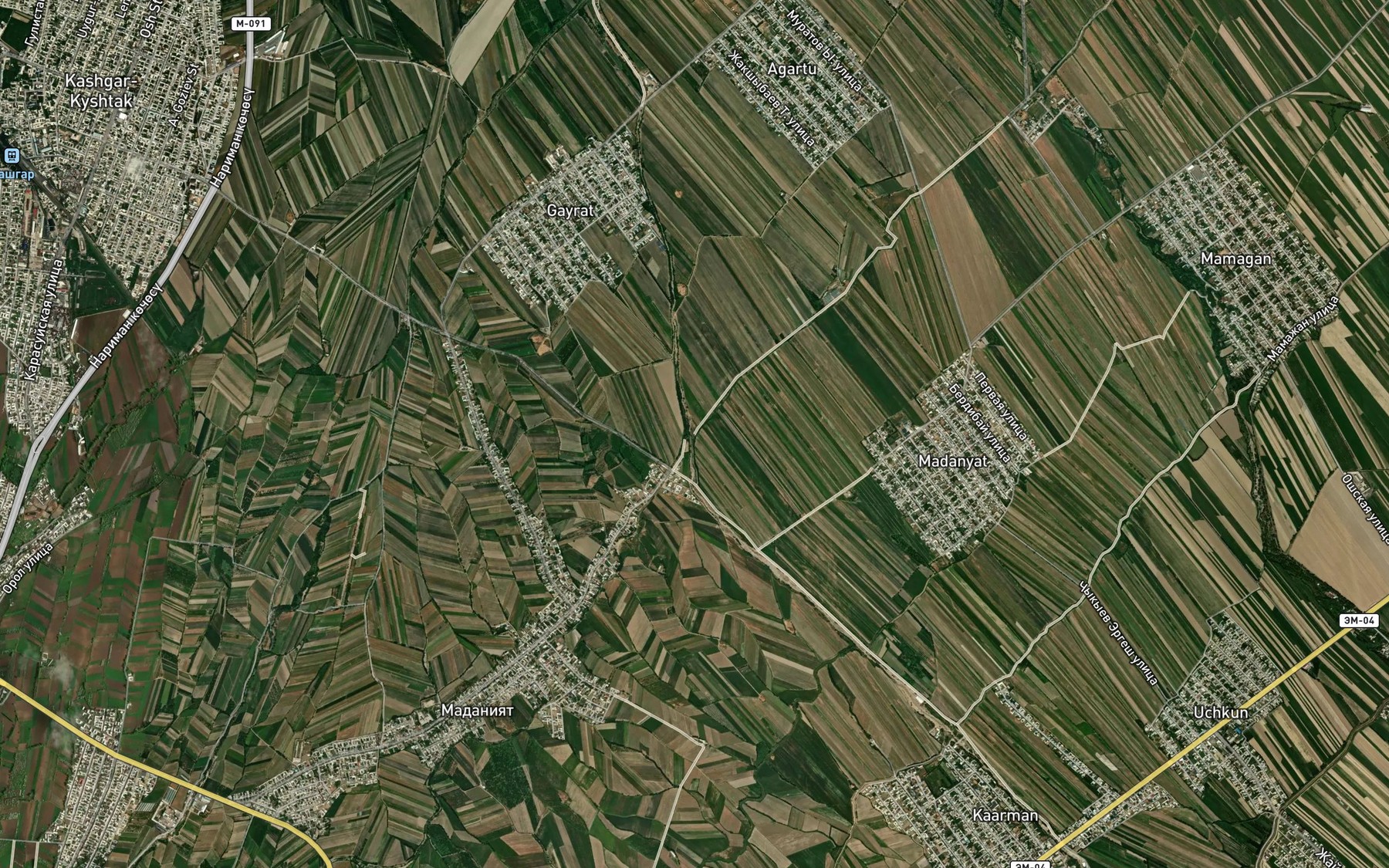 Satellite map of the Aryk Taukent