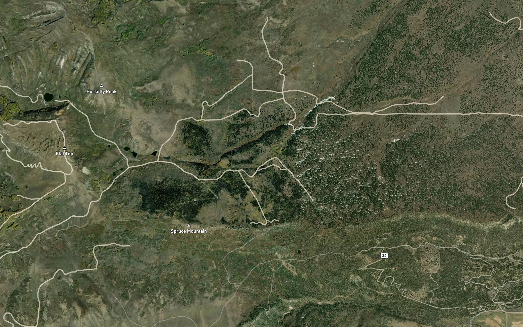 Satellite map of the Smith Spring