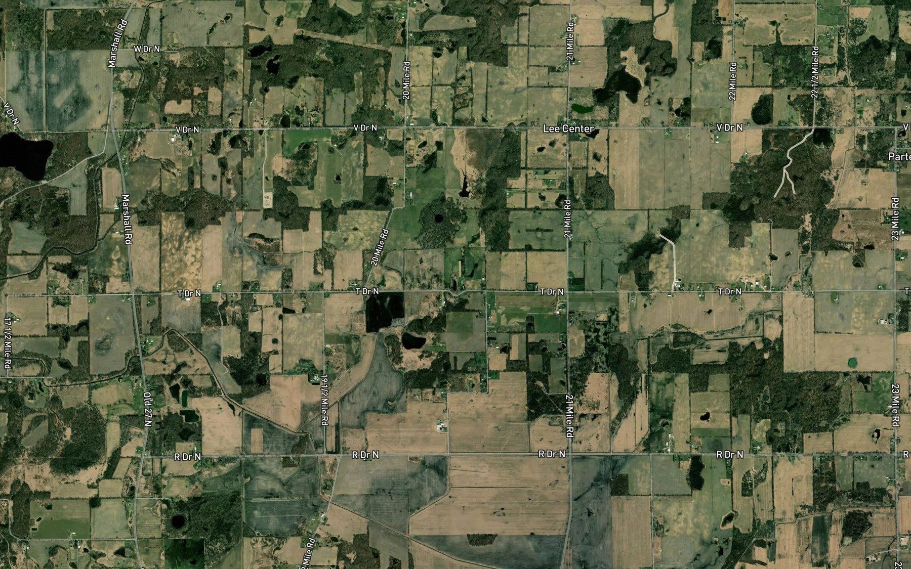 Satellite map of the Sellen Lake