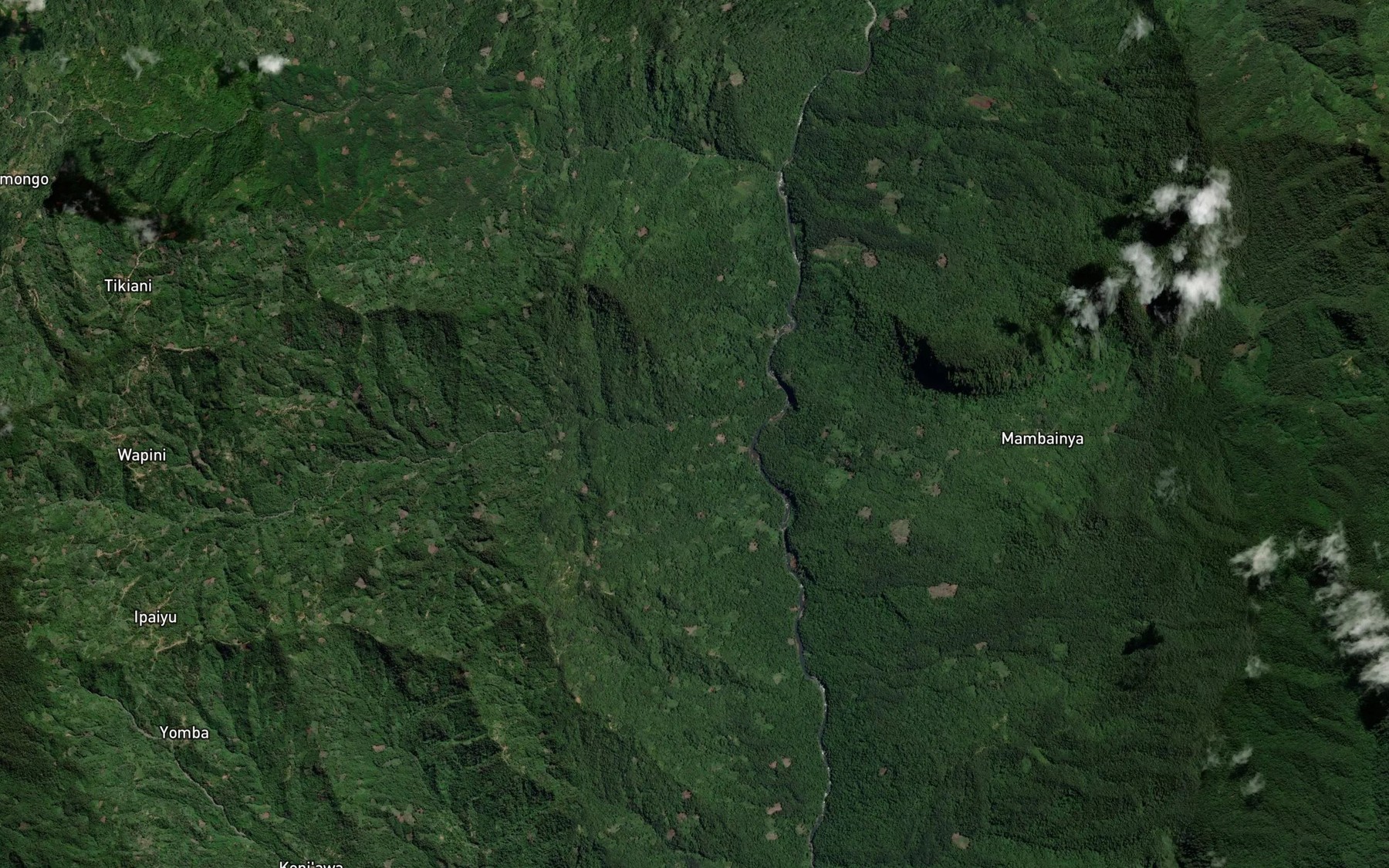 Satellite map of the Wemin Creek