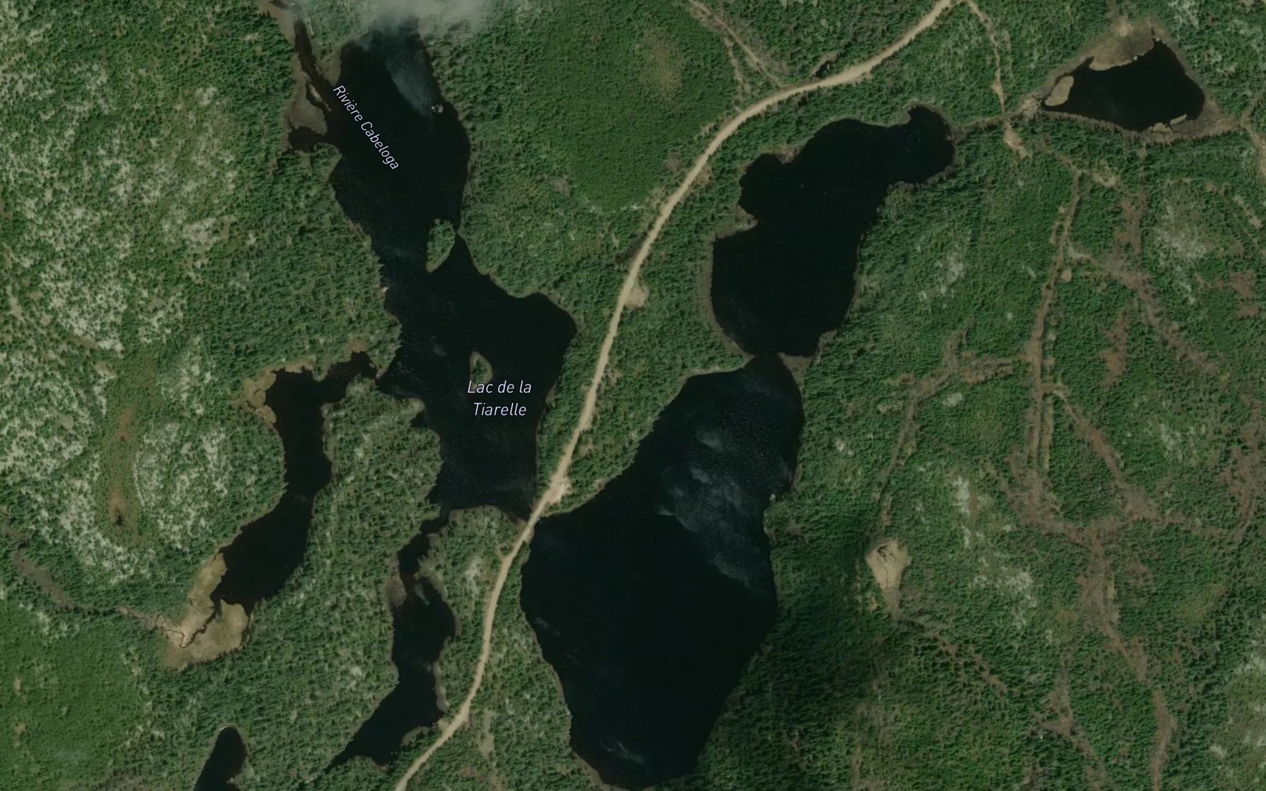 Satellite map of the Lac de la Tiarelle