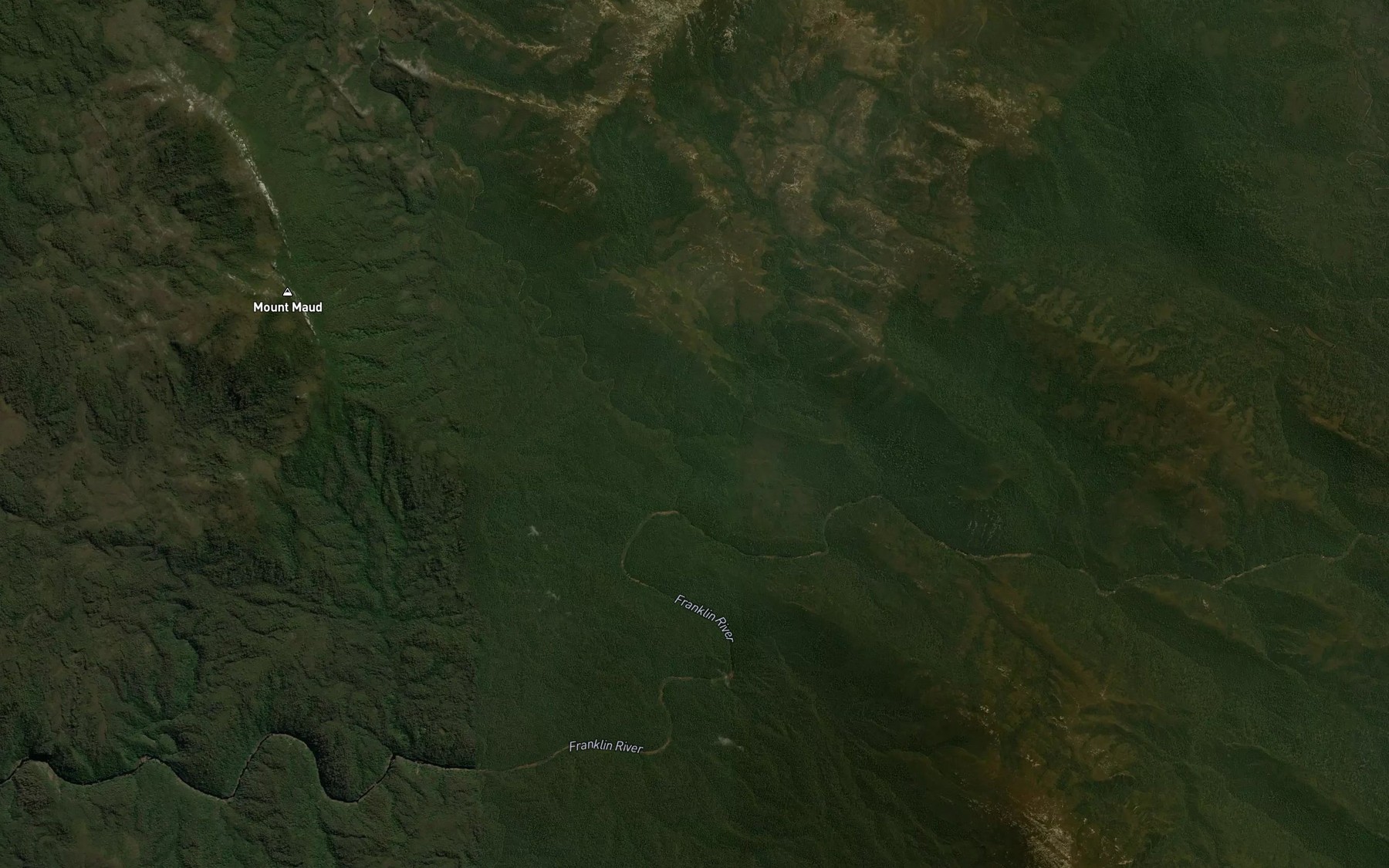 Satellite map of the Mary Creek