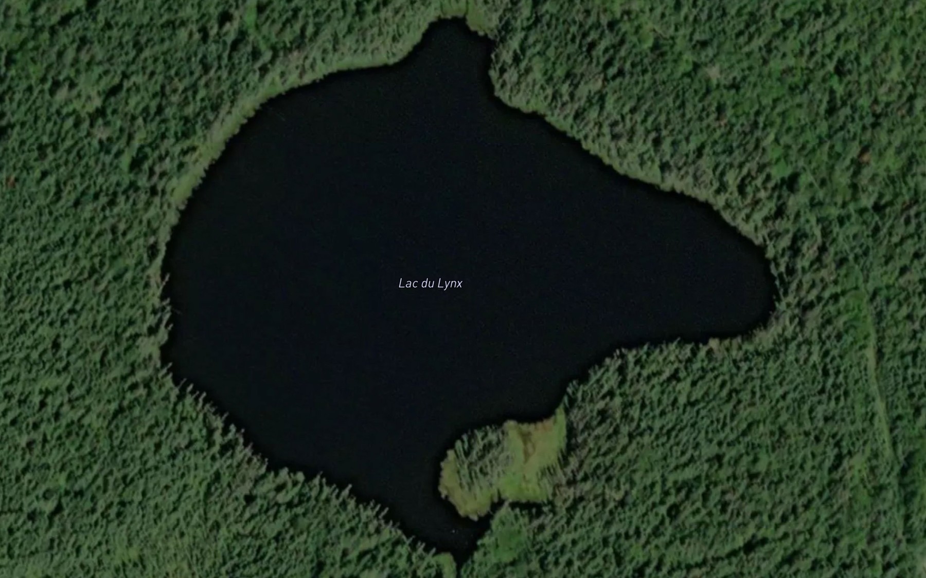Satellite map of the Lac du Lynx