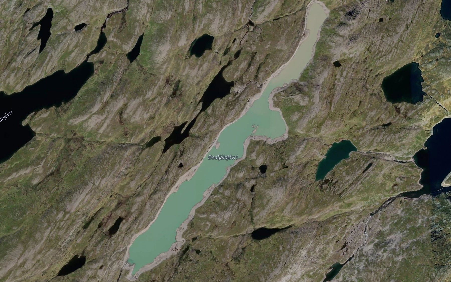 Satellite map of the Bealjaidjavri