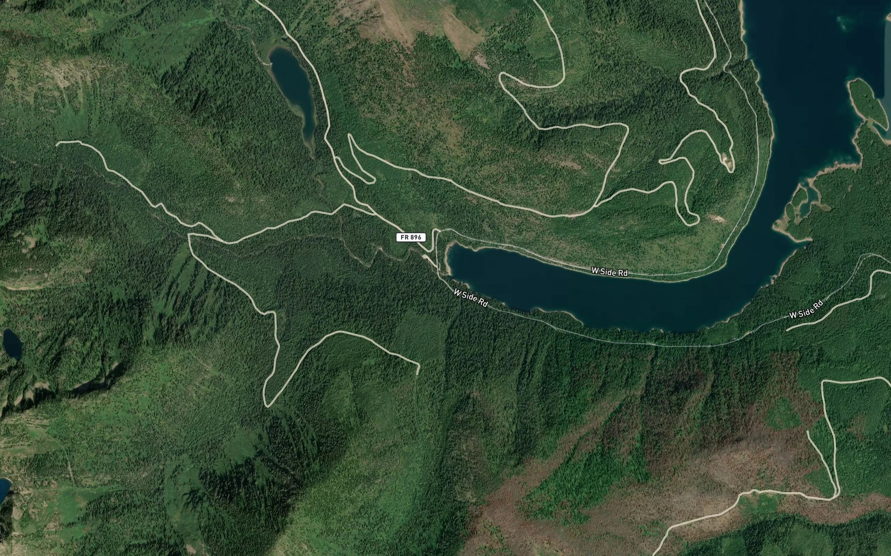 Satellite map of the Graves Creek