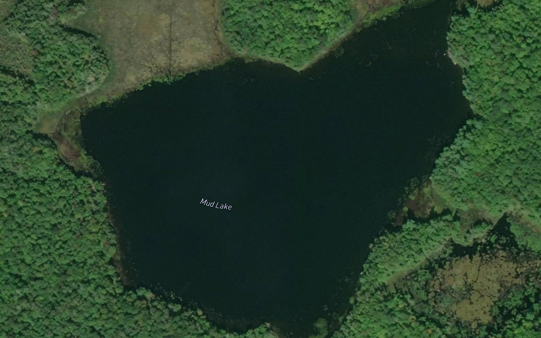 Satellite map of the Mud Lake