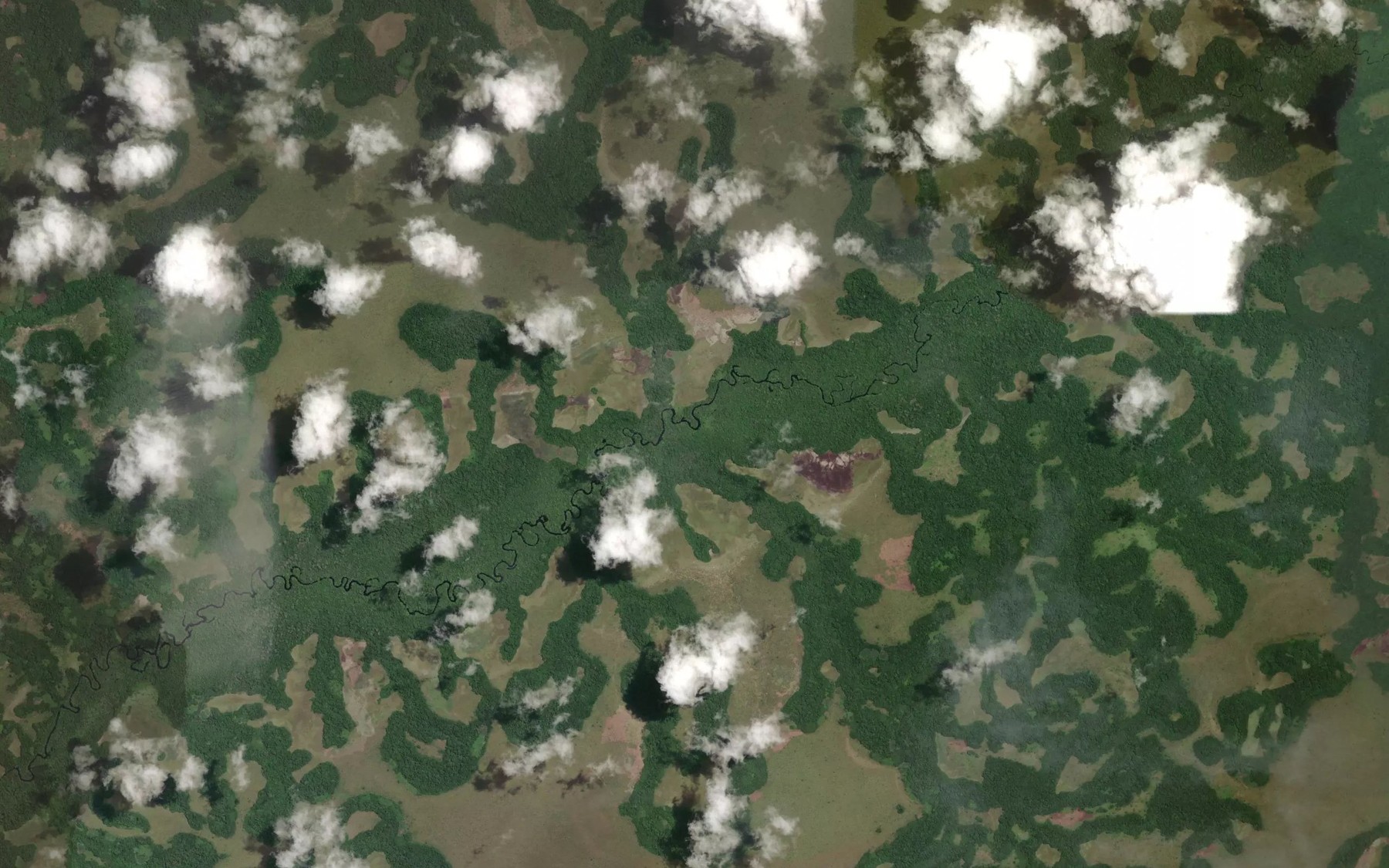 Satellite map of the Lounou