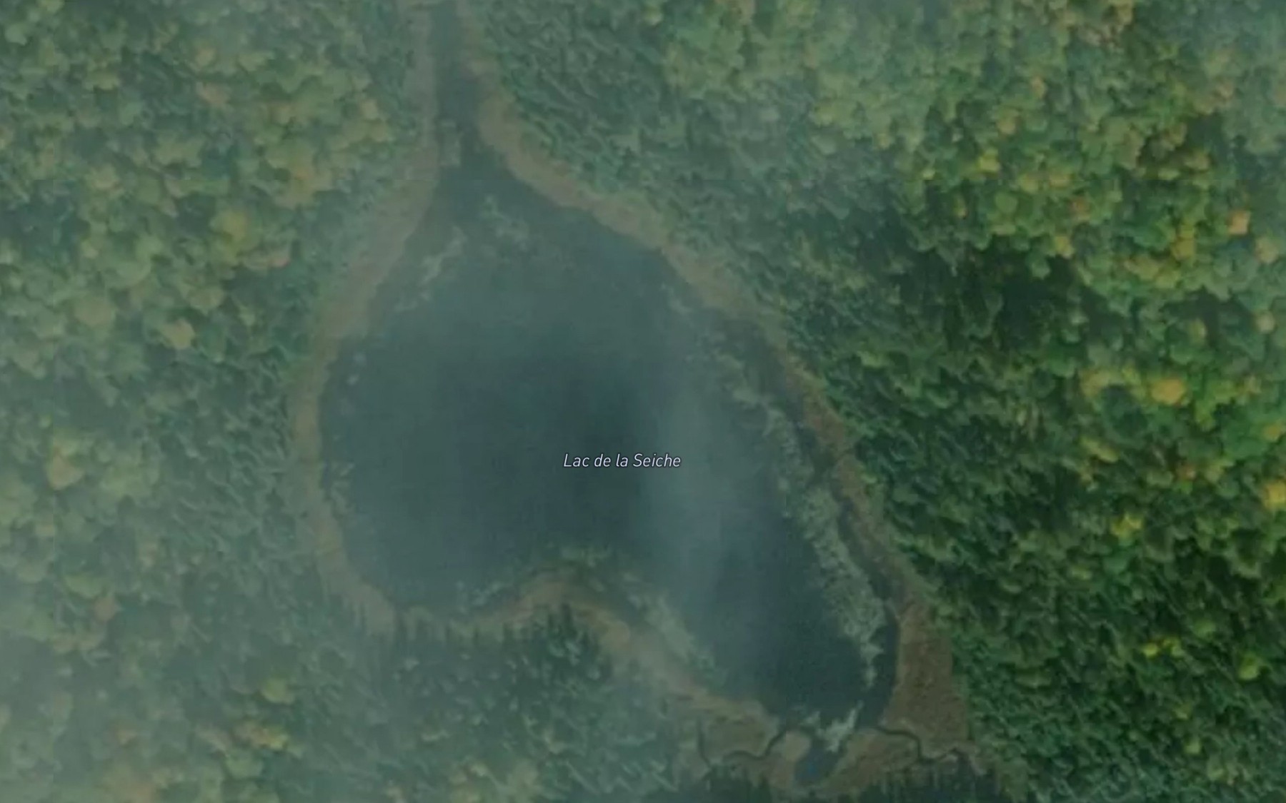 Satellite map of the Lac de la Seiche
