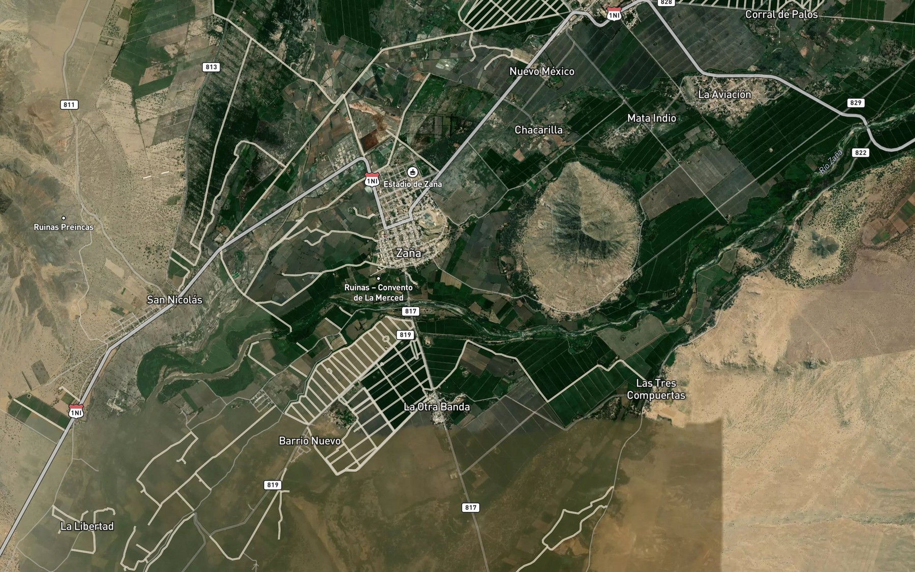 Satellite map of the Rio Rafan