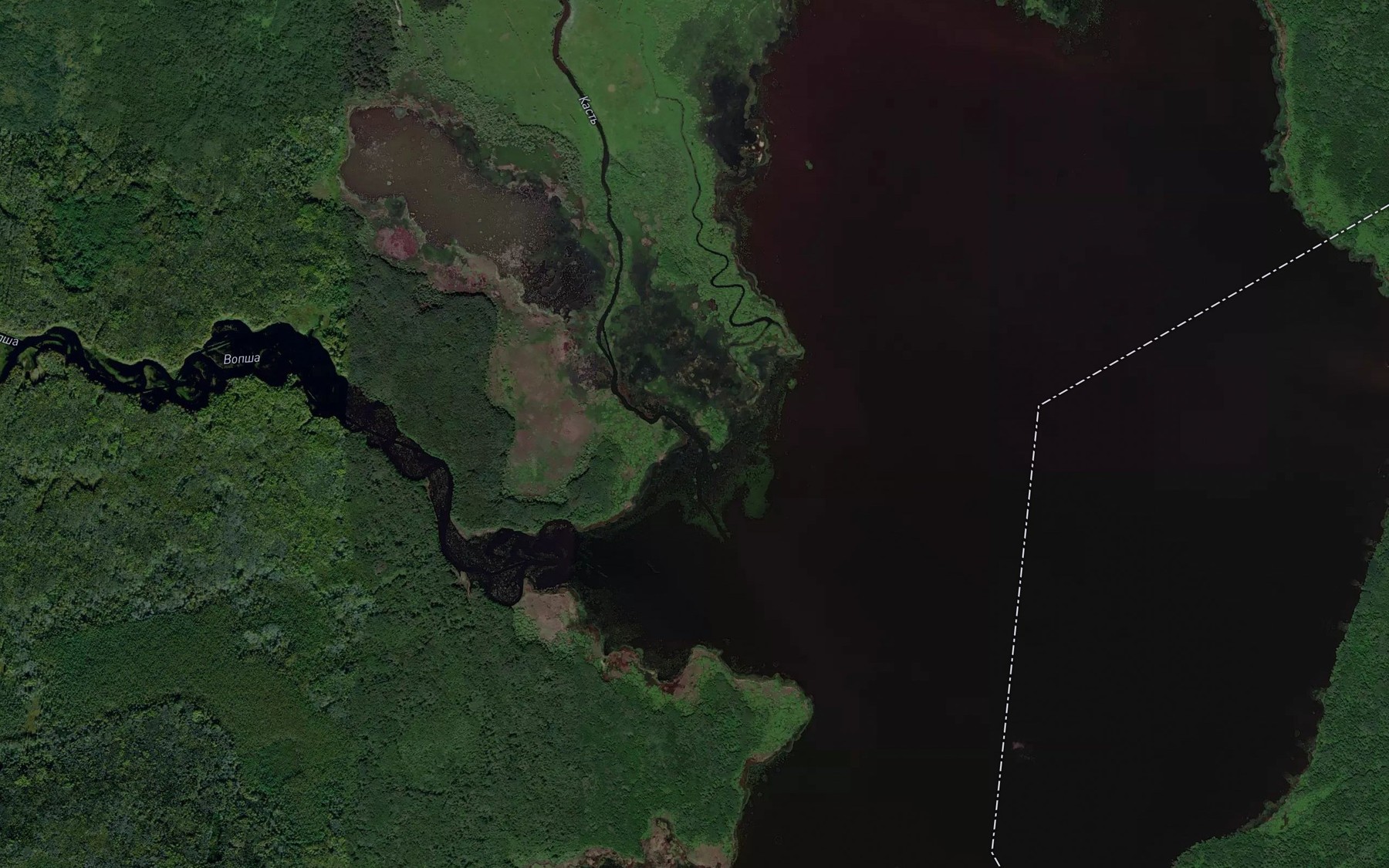 Satellite map of the Kast'