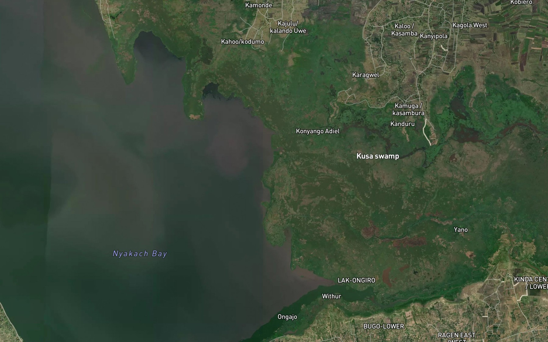 Satellite map of the Nyando