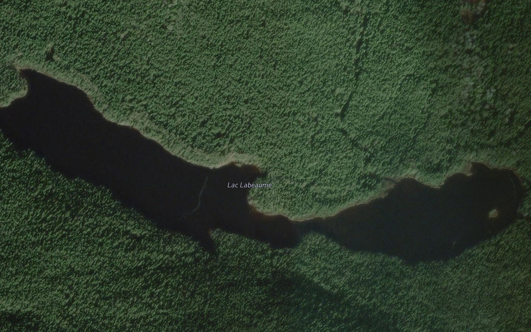 Satellite map of the Lac Labeaume