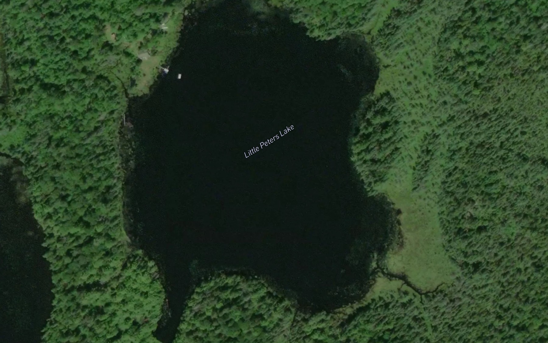 Satellite map of the Little Peters Lake