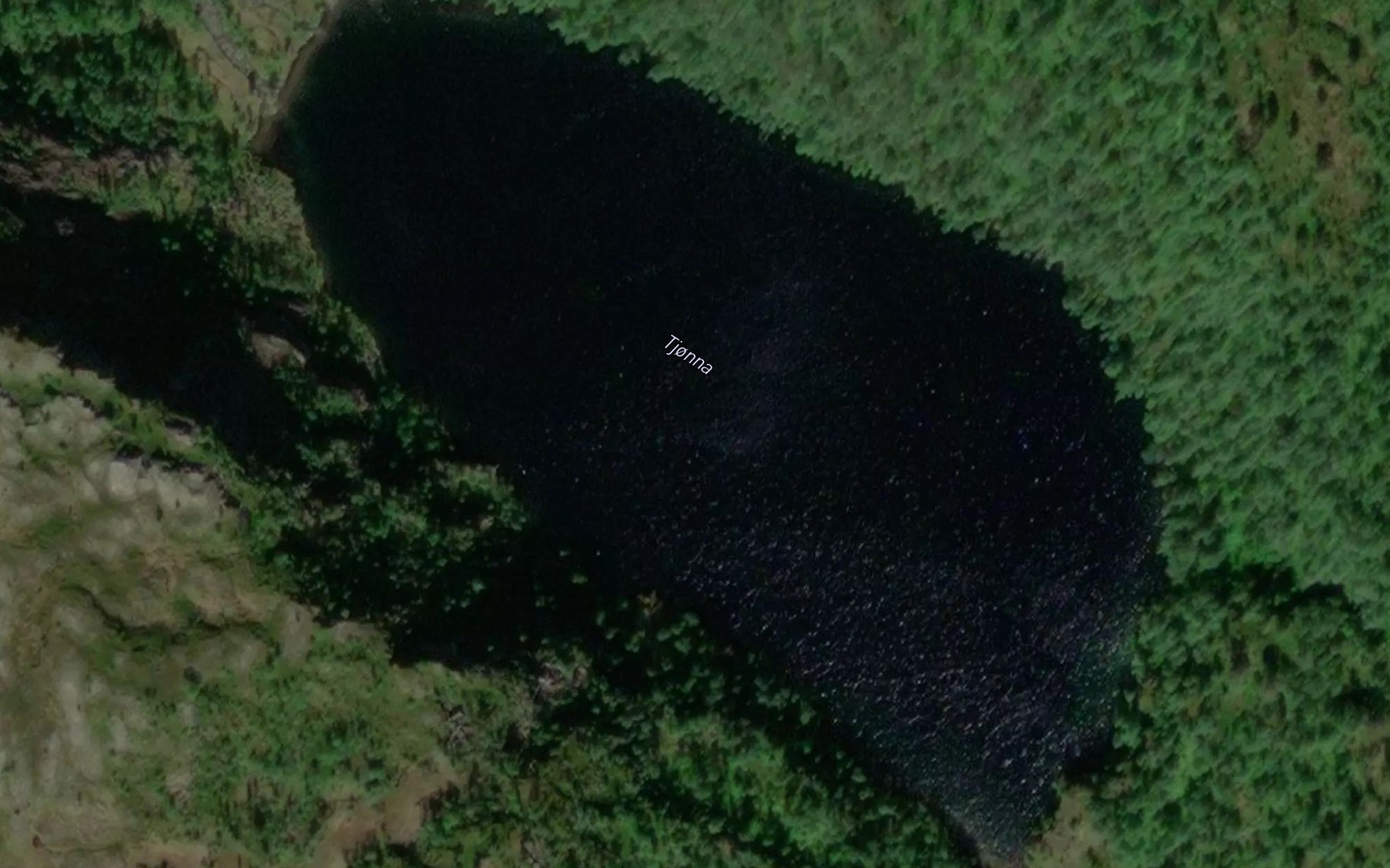 Satellite map of the Tjonna