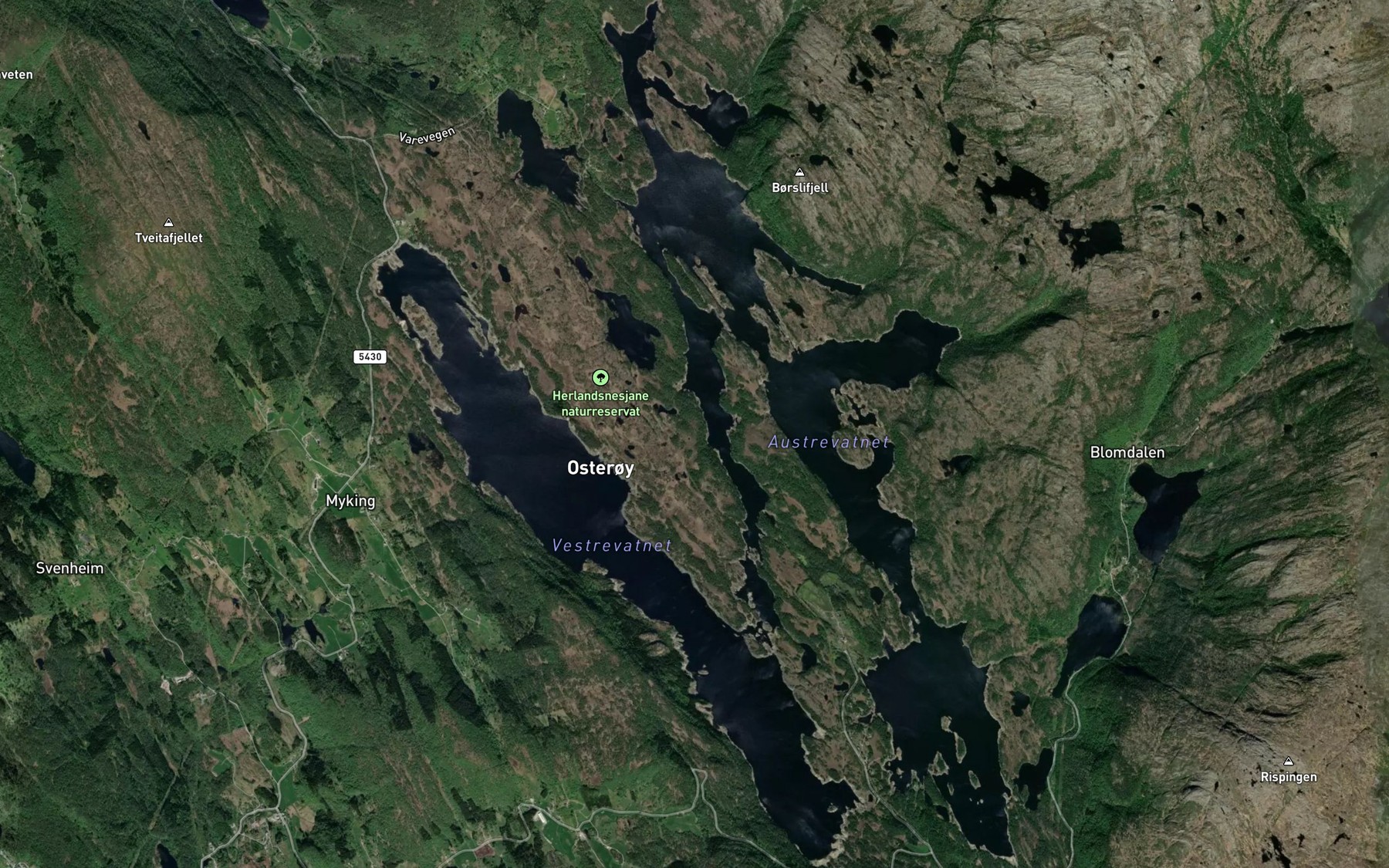Satellite map of the Merkjesvik