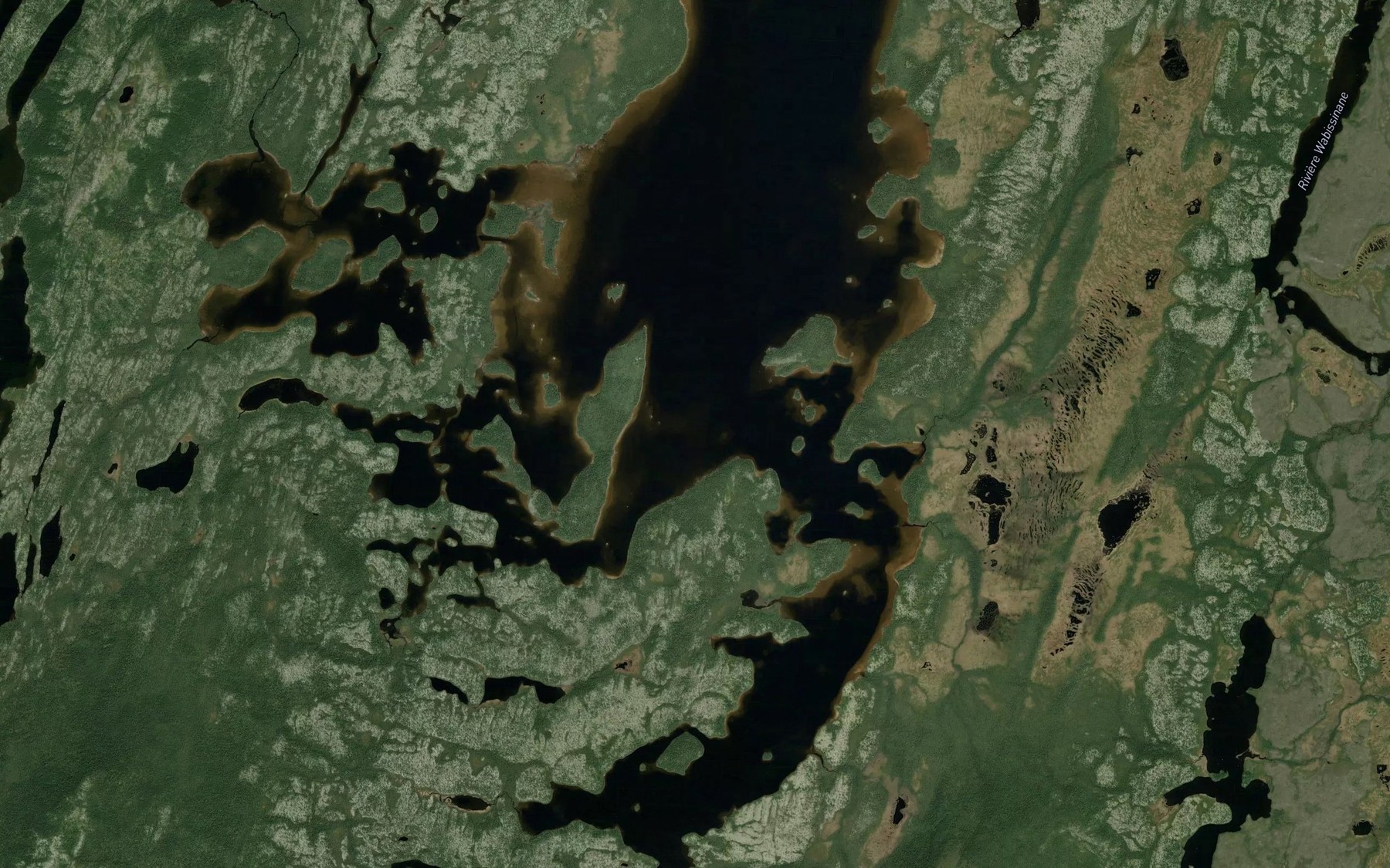 Satellite map of the Lac Fromenteau