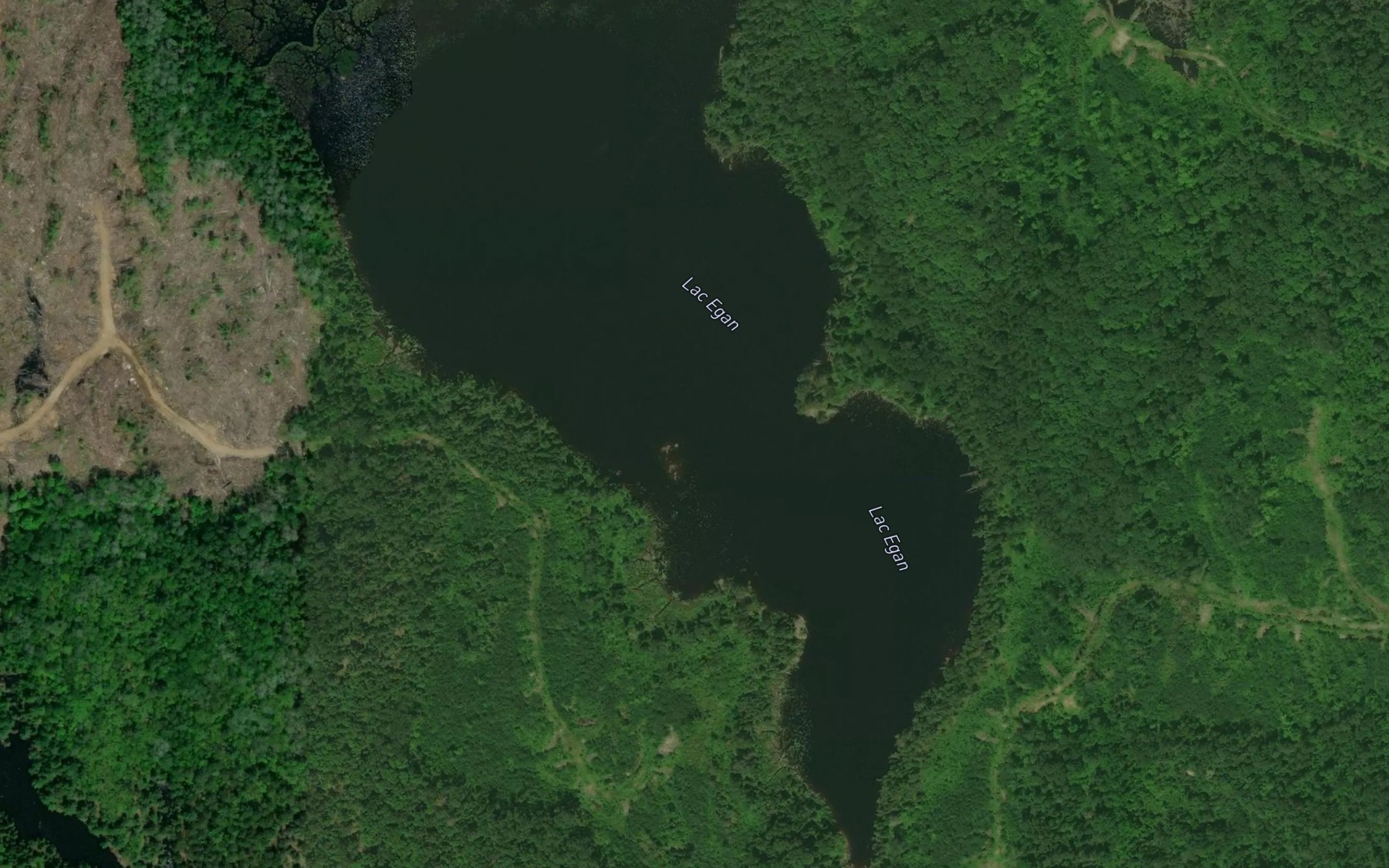 Satellite map of the Lac Egan